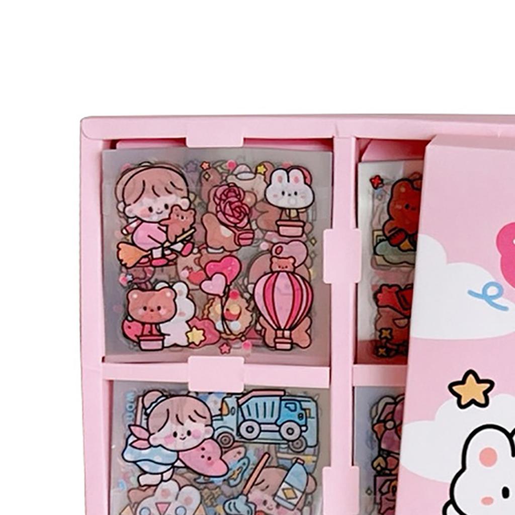 100Pcs Journal Sticker Pretty Design Paper Adhesive Sticker Lovely Exquisite Letter Paper Decor for Home Decoration
