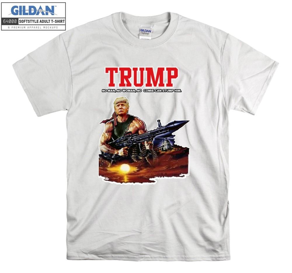 

Rambo Pun Trump T-shirt Print Vintage Cool T shirt Men Women Unisex Tshirt 3615 4XL