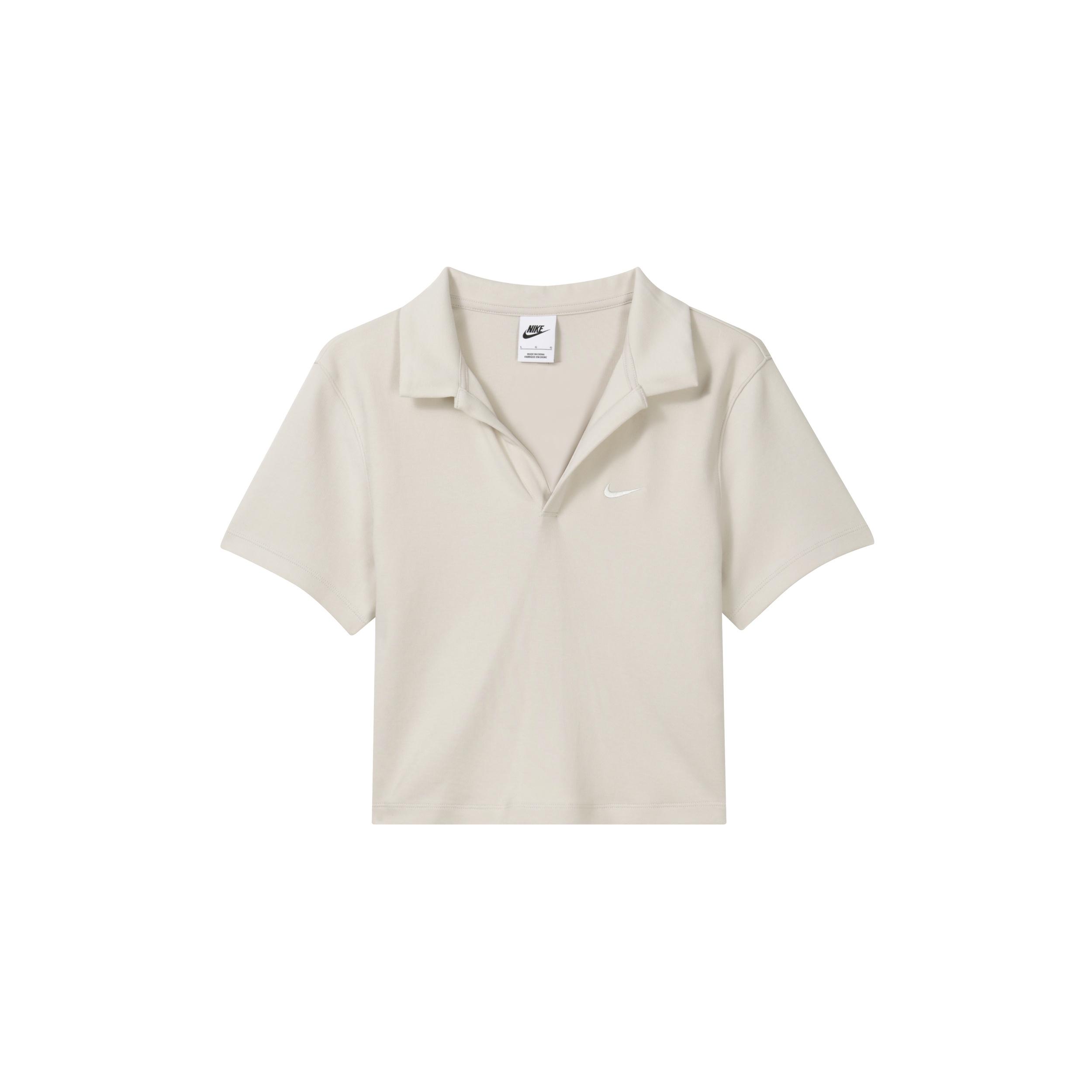 (WMNS) Nike Sportswear Essential Polo  Light Orewood Brown  Women s DV7885-104 XL