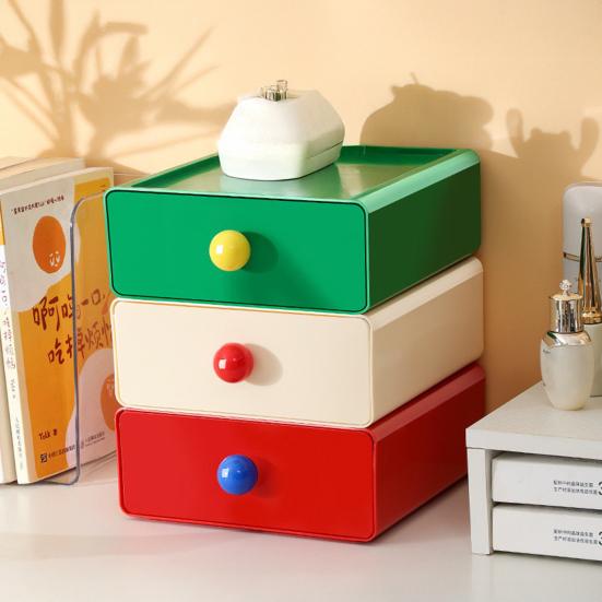 1/3Pcs Large Capacity Desk Organizer Boxes Multipurpose Waterproof Dust-proof Stackable Drawer Storage Boxes