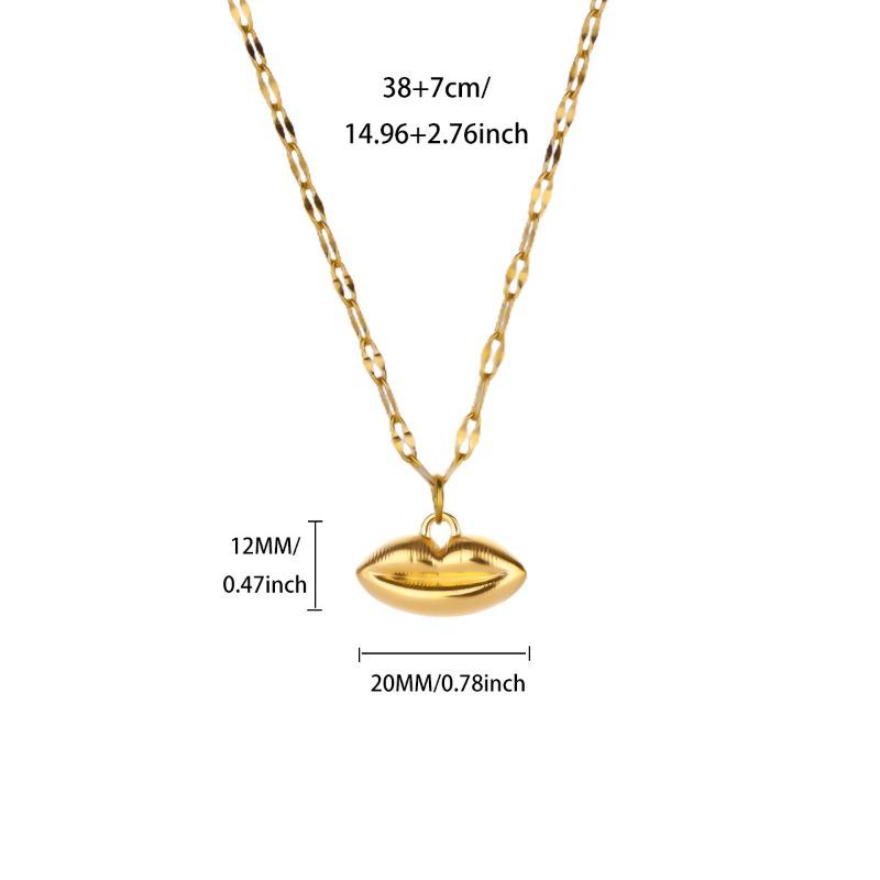 

Love geometric hollow versatile stainless steel necklace women s design necklace light luxury pendant collarbone chain