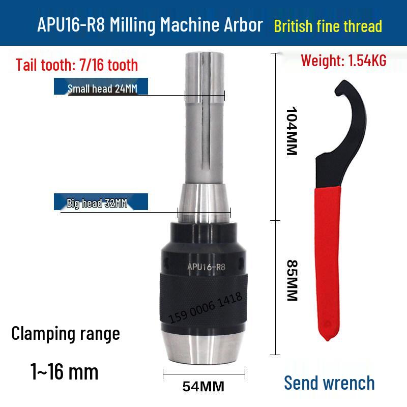 Self-Locking Tapered Tailstock Drill Chuck for CNC Lathe & Milling Machine