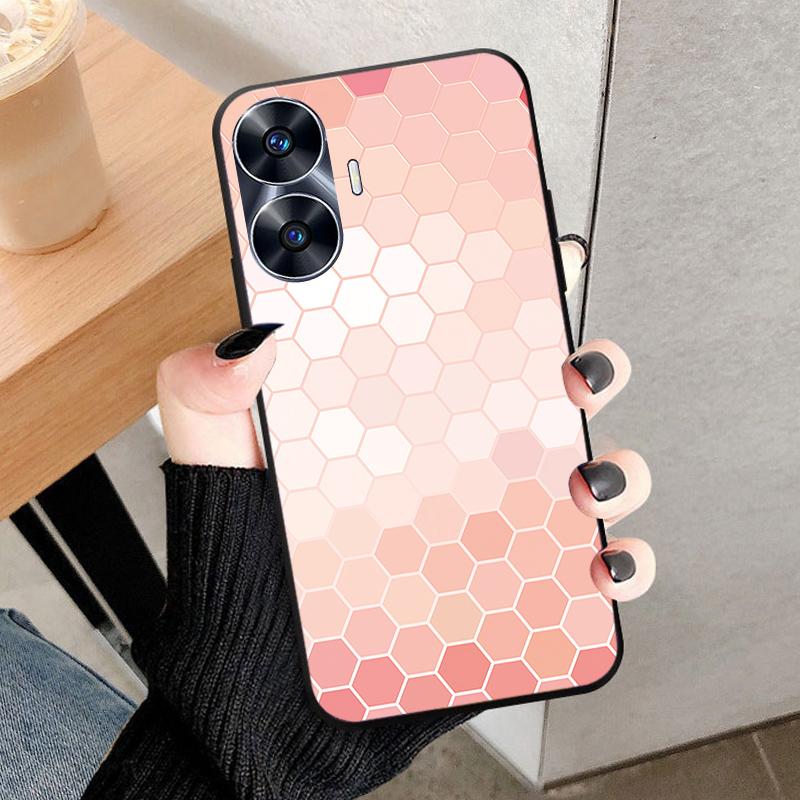 For Realme C55 Case Cool Black Soft Silicone TPU Bumper Protective Phone Case For OPPO Realme C55 case Cover Fundas Shell Coque