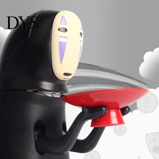 Salvadanaio Uomo Senza Volto Porcellino Salvadanaio Cartone Animato Senza Volto Inghiottitore Contenitore Deposito Monete Giocattolo Interattivo Decorazione Elettrica Regalo per Fan Anime