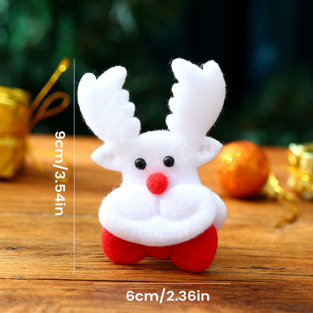 Christmas Iron On Patches 3D Festive Soft Plush Decor Craft Santa Claus Christmas Clothes Patches for Family Friends Home