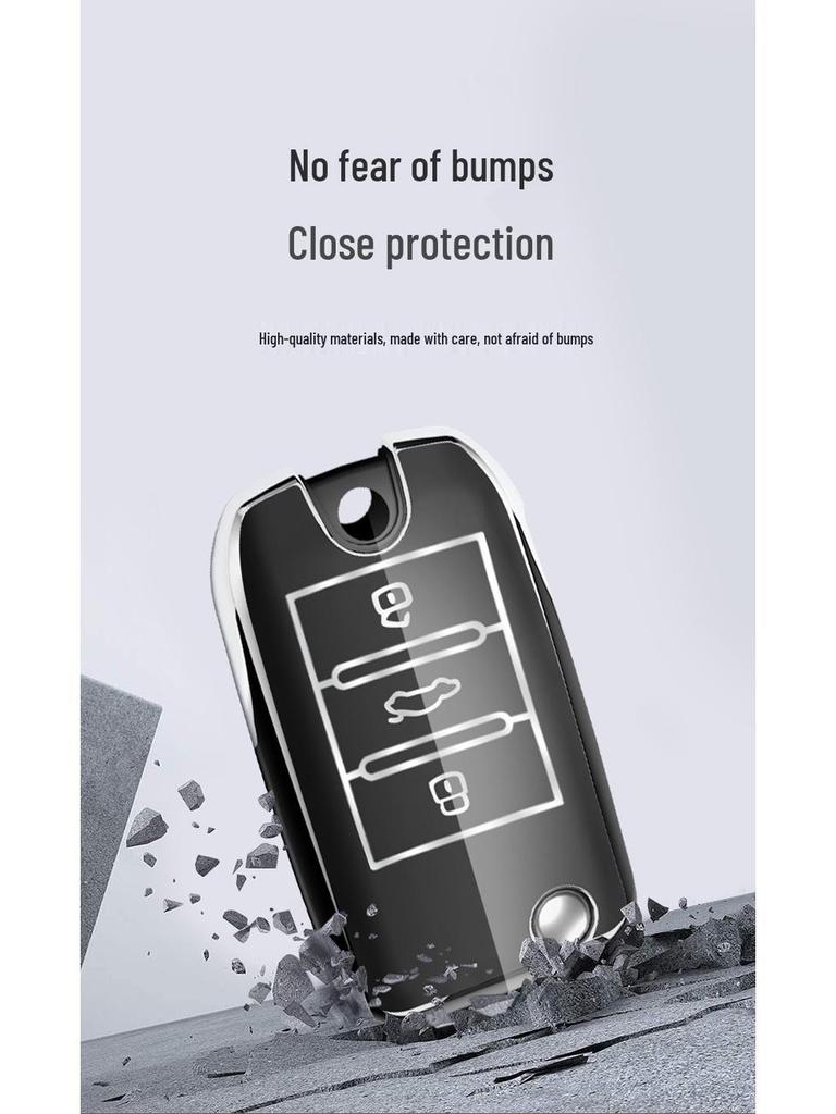 Compatible Key Case for MG 3/5/6, ZS, New Energy, HS, Rui Xing, and MG6 Pro - Third Generation Car Buckle Package