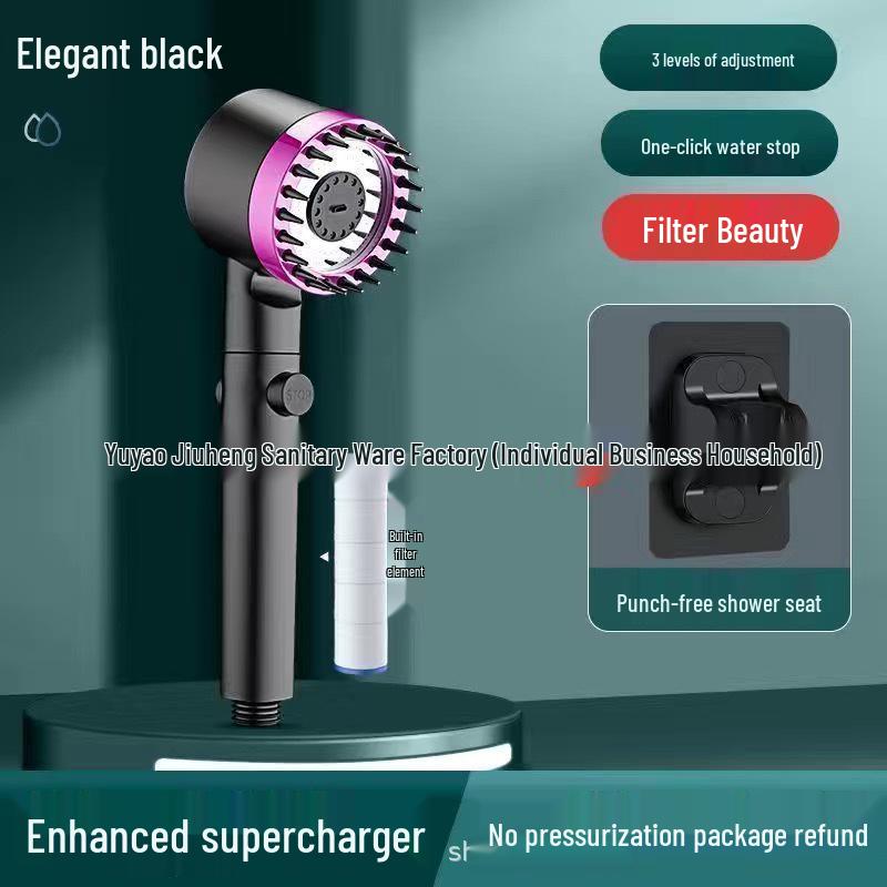 Lotus Handheld Shower Head with Powerful Spray and Filter