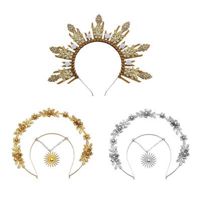 DIY Tiaras Crowns Pageant Prom Angel Headband Bachelorette Party Hair Accessories Vintage Halo Tiaras Hair Hoop DIY