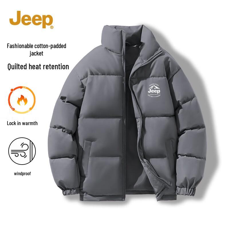 JEEP Men s Fleece-Lined Stand Collar Winter Jacket 3XL