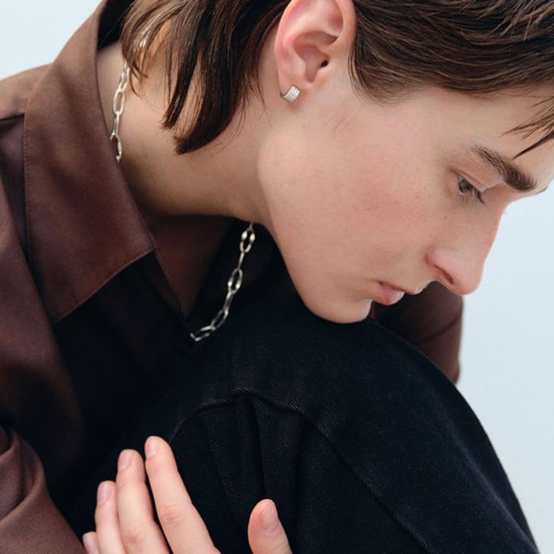 Another Layer Close Mini Earring (silver925)(2color)