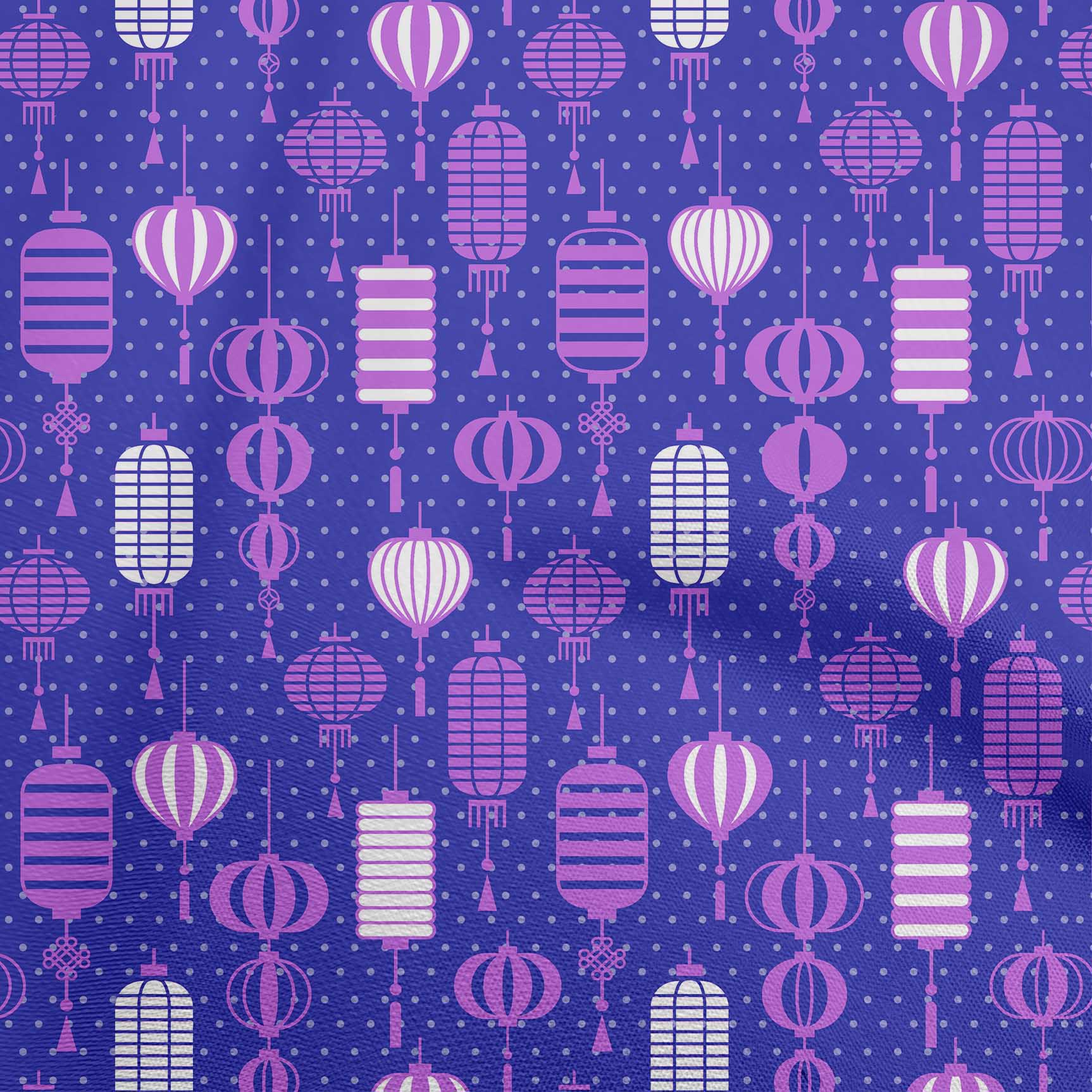 

OneOone Cotton Flex Grey Fabric Азіатські китайські лампи Швейний матеріал Тканина з принтом у дворі 40 дюймів 42 Inch Wide - Viscose Chiffon синій