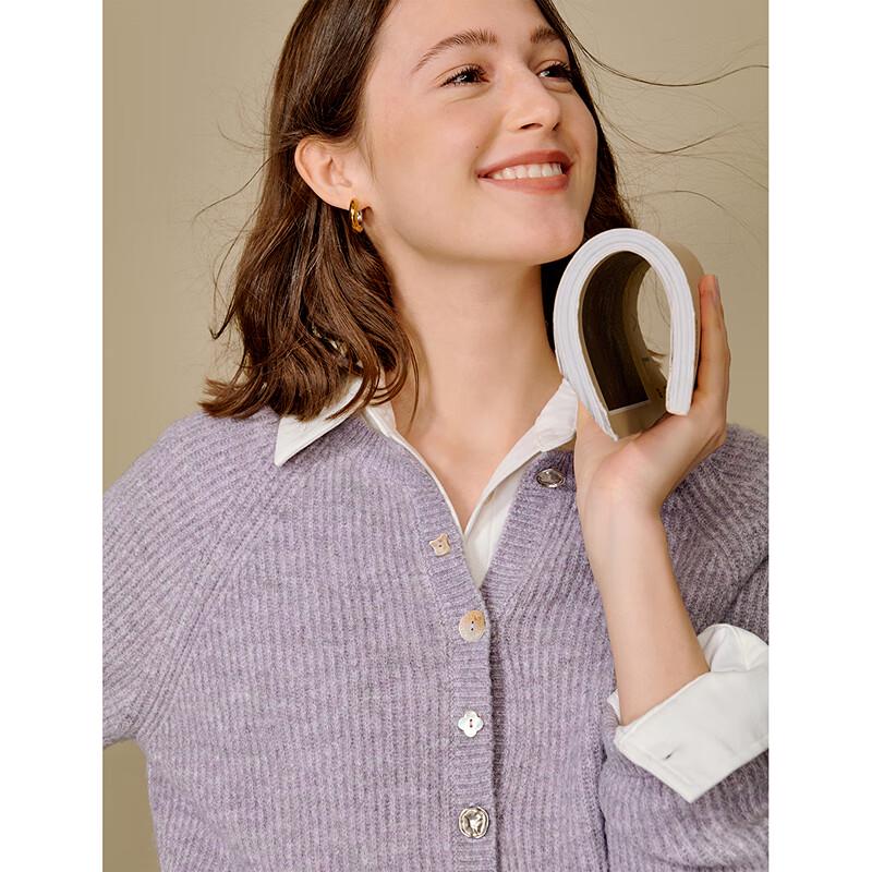 Inman Women's Brushed Faux Velvet Knit Cardigan Sweater