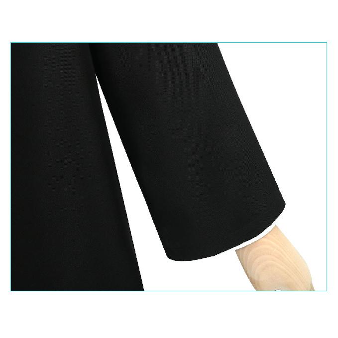 Fantasy Anime Elf Mage Cosplay Costume Black Dress with White Cape New Anime Series Inspired Outfit for Women