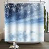 Christmas Shower Curtain Xmas Tree Winter Forest Snow Cute Snowman Bathroom Shower Curtain Waterproof Bath Curtain With Hook