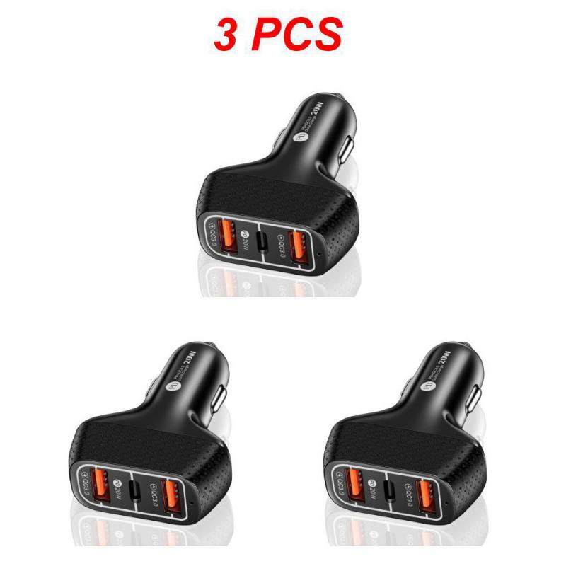 1/3/5PCS Mobile Phone Charger Durable Universal Type C Fast Charging 2usb Car Accessories Usb Car Charger Practica Portable
