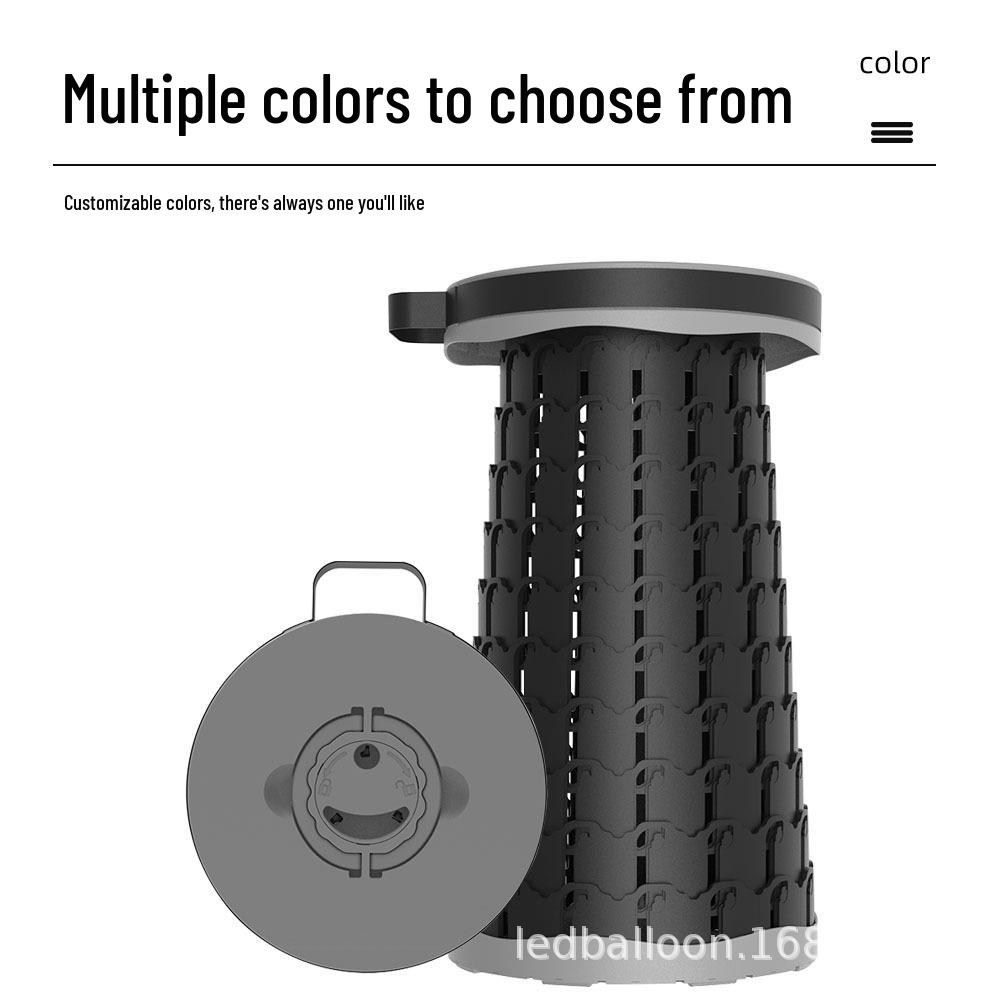 Compact Portable Telescopic Folding Stool - Lightweight, Space-Saving, One-Button Adjust, Ideal for Outdoor and Household Use