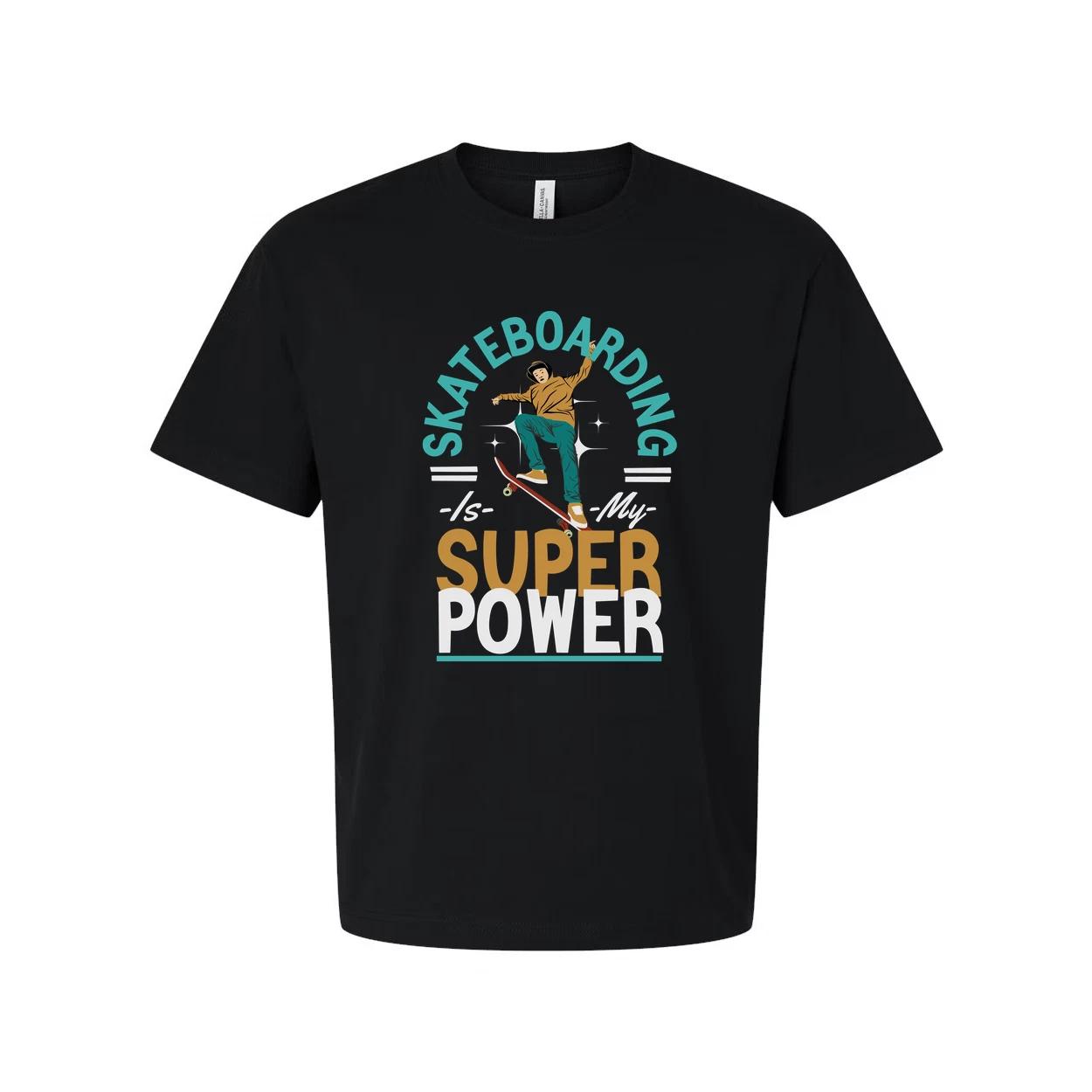 

Unisex Skateboarding Graphic T Shirt With Is My Super Power Design For Daily Wea XL