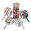 3 Yards Self Adhesive Square Rhinestone Flexible Shiny Rhinestone Sticker Sparkling DIY Decoration Rhinestone Strip