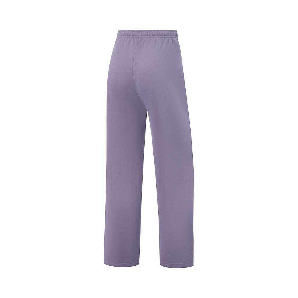 Li-Ning Fitness Series Solid Color Mid-Rise Drawstring Breathable Versatile Straight-Leg Sports Pants Women pants AKLVA52-1