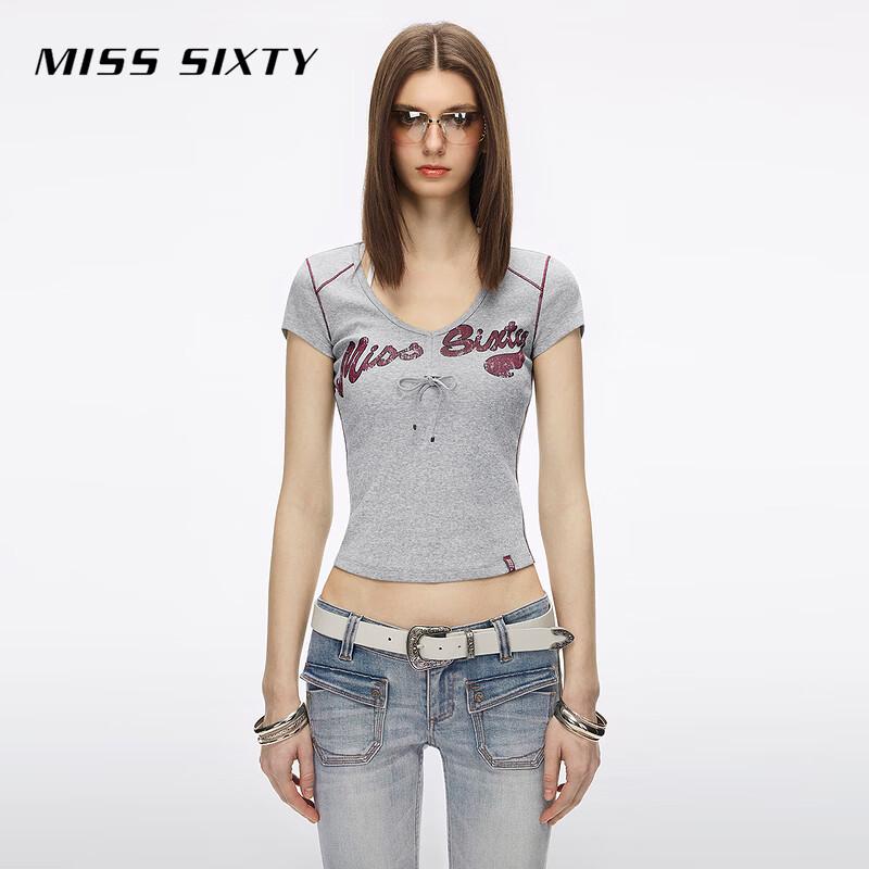 MISS SIXTY x Bella Capsule V-Neck Logo T-Shirt M