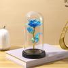 Valentine's Day Immortal Flower Glass Cover Gold Foil Rose Romantic Bouquet Ornament Couple New Year Birthday Gift
