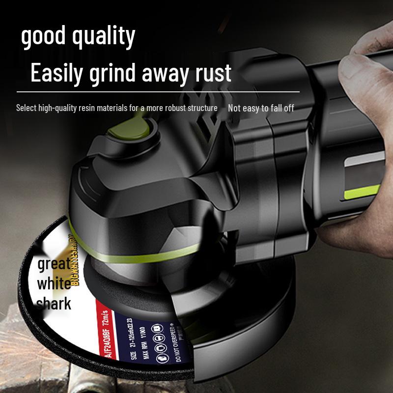 Big White Shark Type 100 Grinding Disc for Metal, Stainless Steel, and Cast Iron - 16 Hole Thickened Sanding Wheel for Angle Grinders