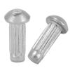 100pcs M2 Stainless Steel Round Head Knurled Shank Solid Rivets Assortment Set (M2*6)