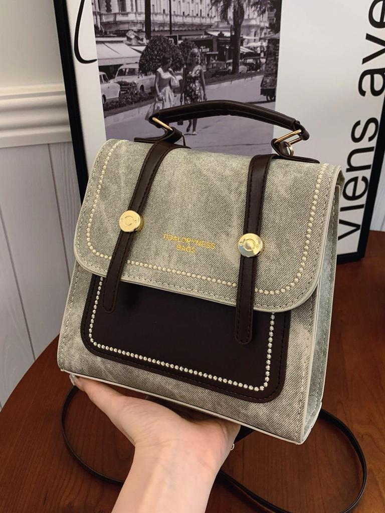 Korean Retro Large Capacity College-Style Crossbody Handbag Backpack (2025)