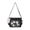 Anime Ita Bag Clear PVC Window Otaku Crossbody Bag for Anime Pins Plushies Adjustable Strap Shoulder Bag for Teen Girls Daily