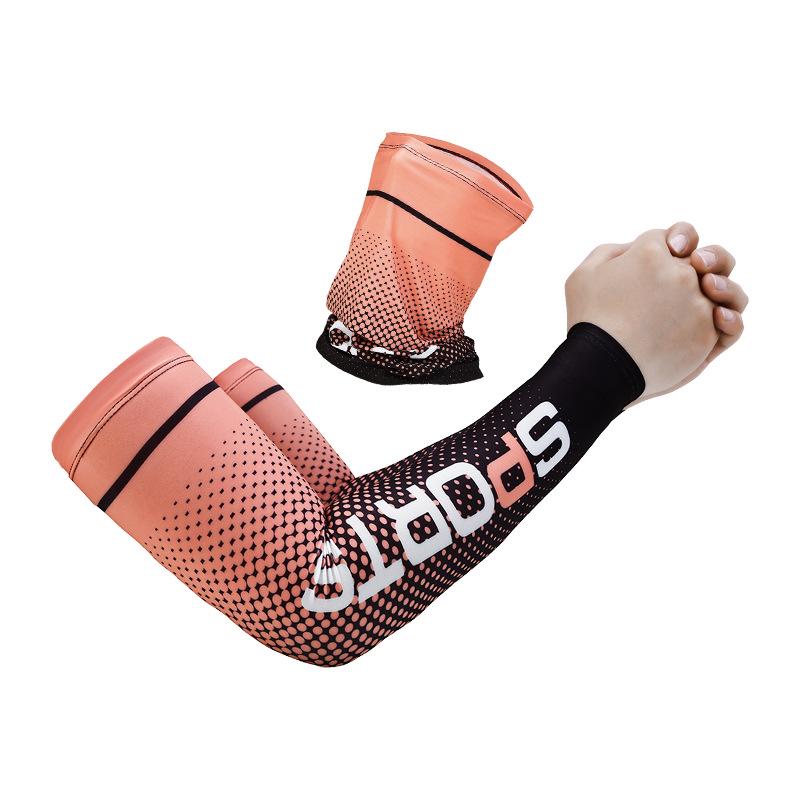 Sport Style Sun Protection Breathable Cycling Arm Warmers for Men and Women - Thin Ice Silk Sleeves