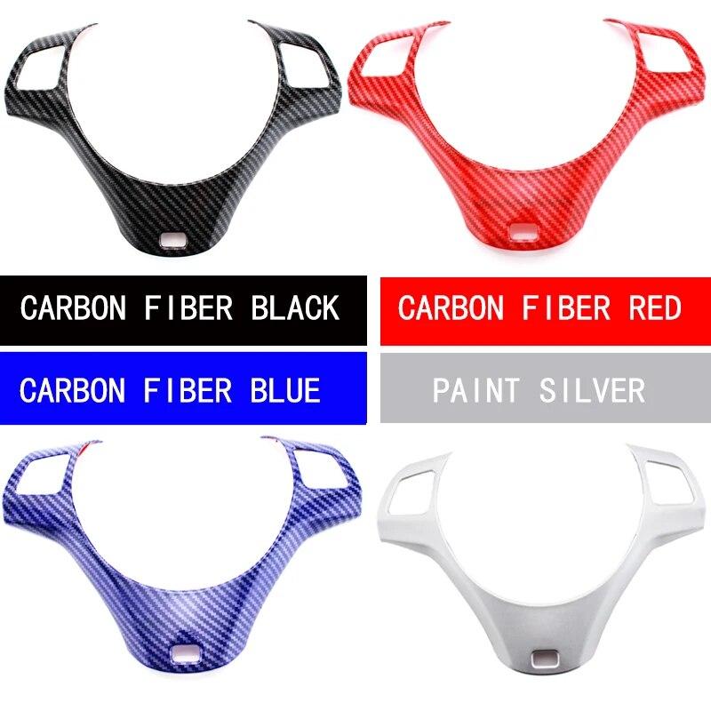 Dekoracja panelu kierownicy samochodu z włókna węglowego pokrywa wykończenia odlewnictwo naklejki dla BMW serii 1 3 E87 E90 E92 E93 2005-2012