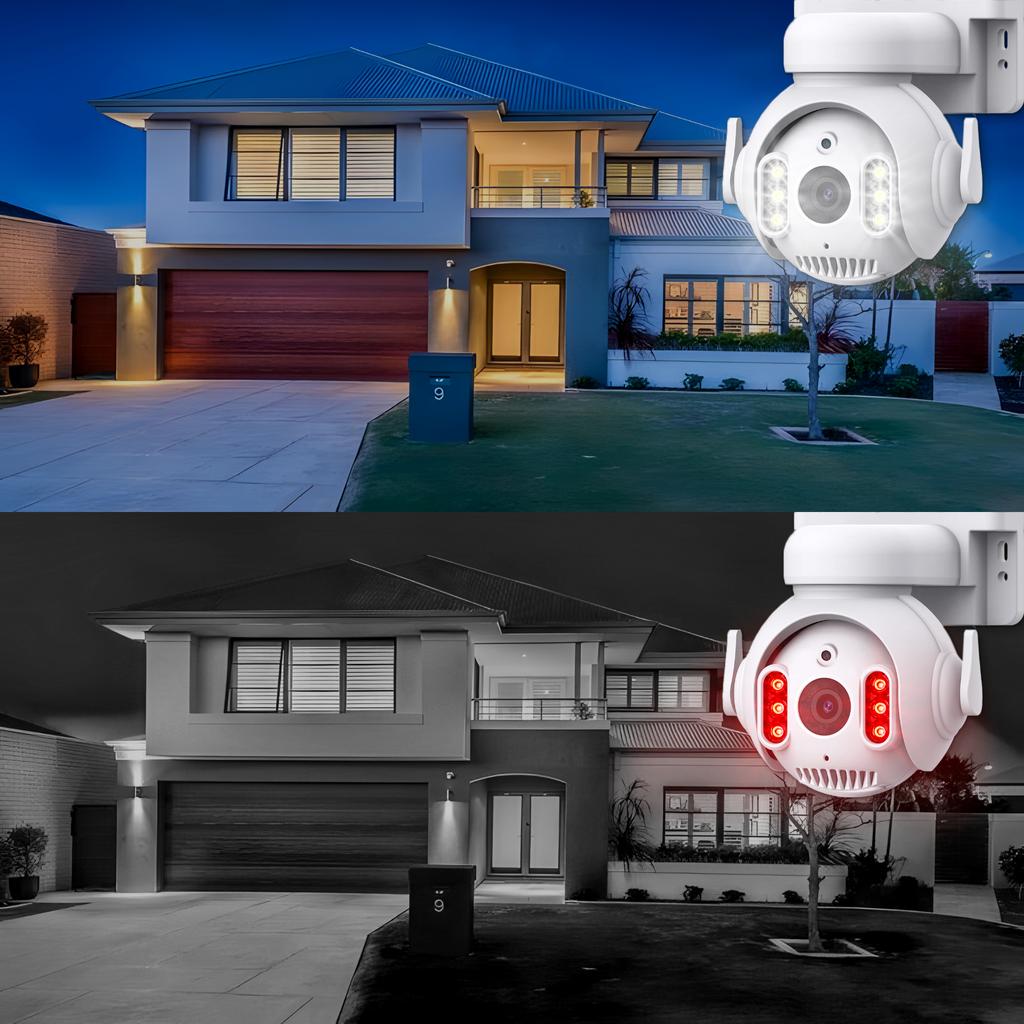 Outdoor PTZ IP Camera Tuya Wifi 1080P IR LEDs Motion Detection
