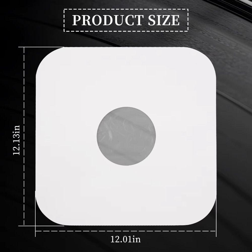 New 12 Inch Vinyl Record Storage Sleeves White With Poly-lined Kraft Paper Bags Anti-static LP Album Holder