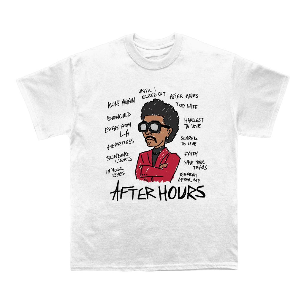 The Weeknd Abel Tesfaye After Hours Til Dawn Unisex Tričko Unisex Kulatý výstřih Bavlna Krátký rukáv Oversized Y2k Móda Populární Tričko