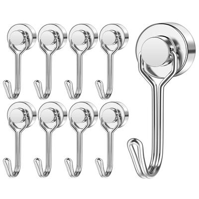 Heavy Duty Neodymium Magnetic Hooks - Swivel Design for Home, Kitchen & Hanging, Extra Strong Rare Earth Magnets