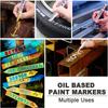 Permanent Paint Marker 12 Colors Brush Pen Multifunction Oil-based Colored Drawing Marker  Ceramic