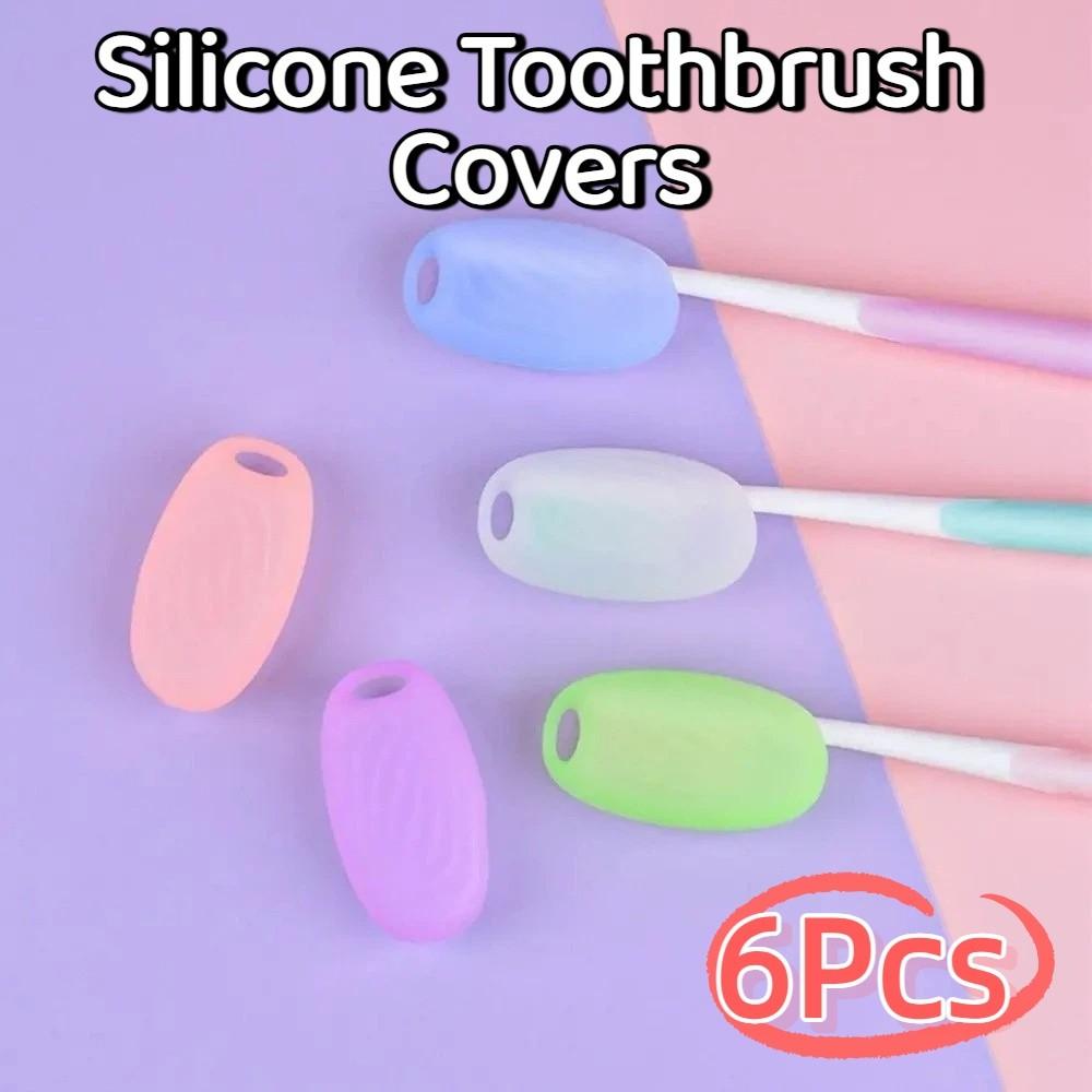 6Pcs Waterproof Toothbrush Protective Caps Reusable Toothbrush Head Cover  Hiking