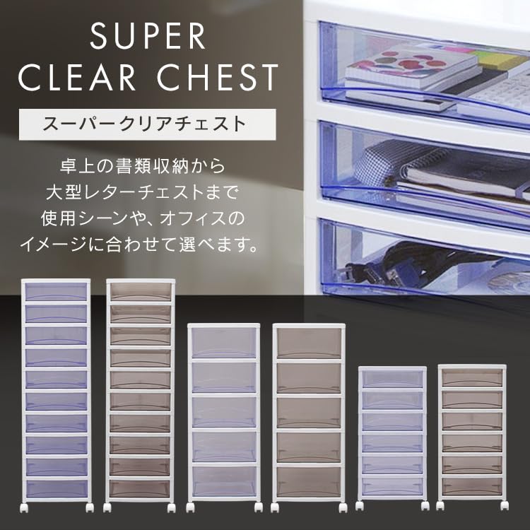 IRIS OHYAMA Super Clear Chest Blau SCE-070 Weiß/Transparent