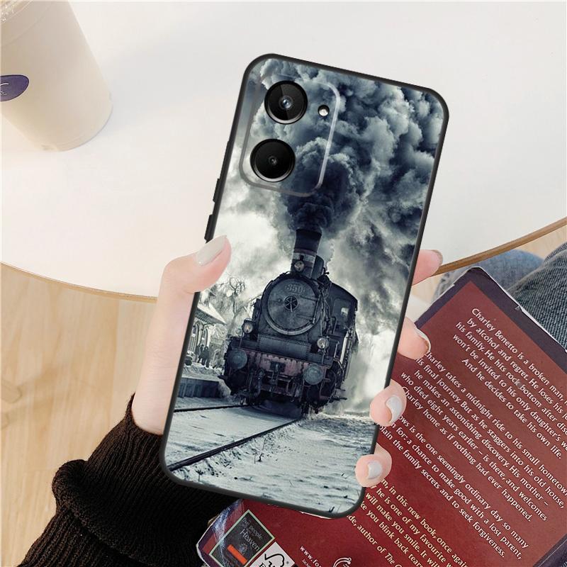 Train Railway Travel Case For Realme C61 C67 C53 C55 C75 C51 C21Y C25S GT 6 6T 5 GT7 Pro 10 11 12 13 14 Pro Plus