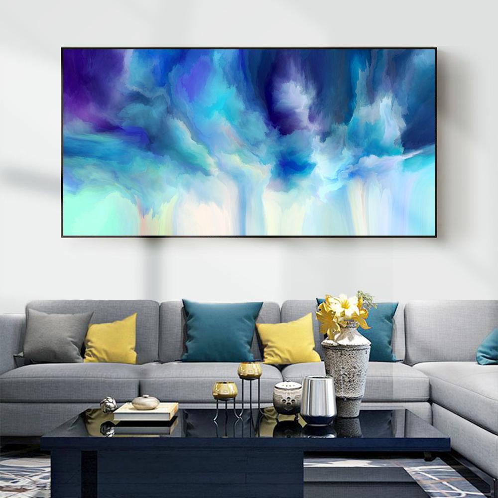 Nordic Abstract Graffiti Aurora Art Poster Splash Ink Oil Painting Living Room Office Corridor Home Decoration Murals No Frame