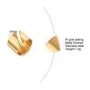 Chic Geometric 15MM Stainless Steel Gold Color Rings for Women, Girls Birthday Party Statement Gift To Her Metal Jewelry