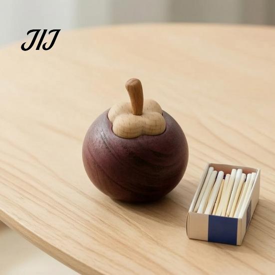Minimalist Wood Aroma Diffuser Mangosteen Passive Oil Diffuser, Wooden Essential Creative Aromatherapy Portable Scent Diffusers, No-Electric
