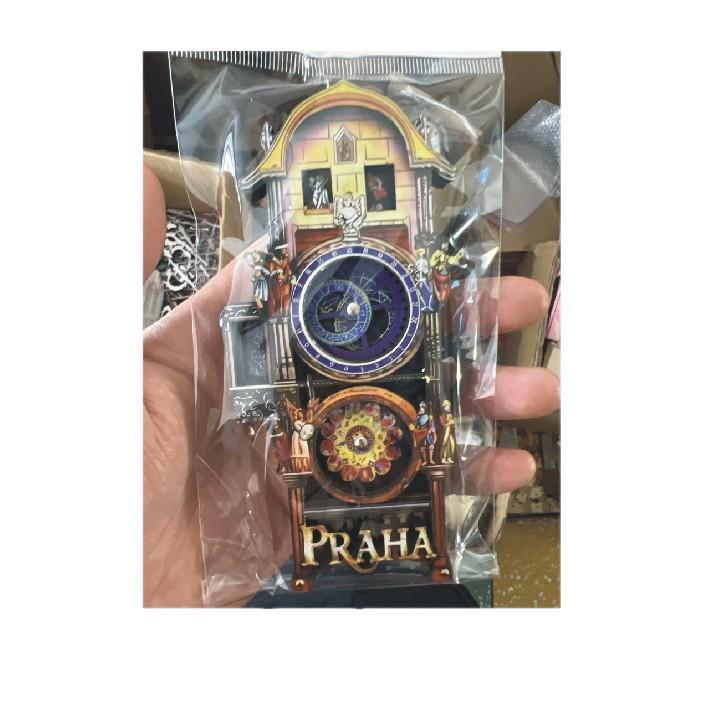 Kreativer drehbarer Holz-Prager Astronomische Uhr Magnet - Souvenir für Touristen