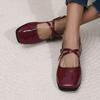 Spring 2025 Popular Retro French Shallow Mouth Single Shoes Women's Korean Version Low Heel Mary Jane Temperament Women's Shoes New Foreign Style