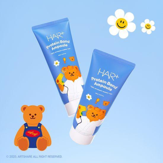 HAIR+ Protein Bond Ampoule Essence 150ml Wiggle Wiggle Limited Edition (+ Pouch Keychain Gift)