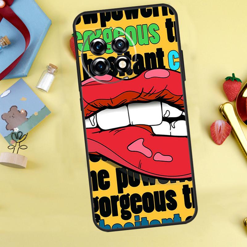 Sexy Lips KISS Cover For OnePlus 12 12R 13 13R 11 10 Pro 8T 10T OnePlus Nord CE 2 3 4 Lite N30 N20 N10 Case