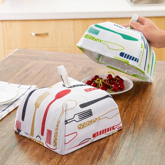 Food Insulation Cover Aluminum Foil Dish Cover Foldable Dining Table Food Cover Kitchen Gadgets for Camping Picnic Barbecue Outdoor Party