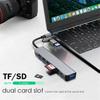 8 In 2 Docking Station USB Type C HUB with 3.5mm Audio Jack Adapter Micro SD Card Reader Laptop Tablet Phone Disk Converter