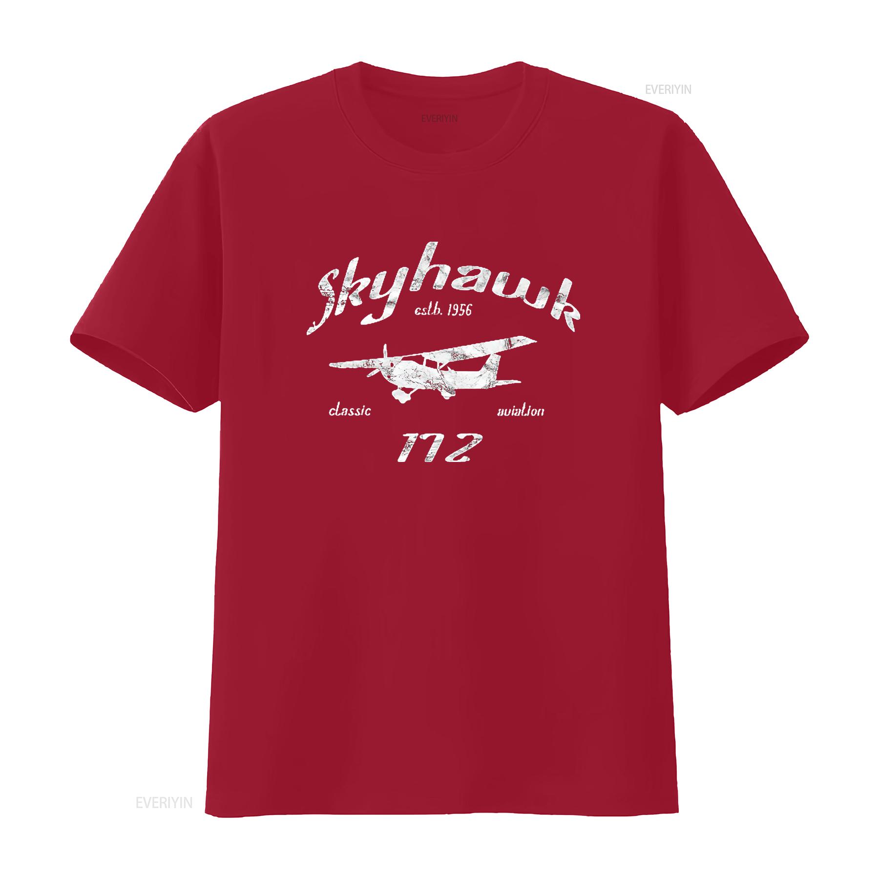 Мужская футболка 172 Skyhawk Самолет Классическая Винтажная Авиация Частный Пилот Черная винтажная Стирка Унисекс уличная мода Повседневная мода S