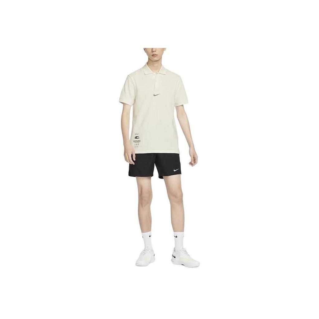 Nike Dri-Fit Logo Print Short Sleeve Quick-Dry Tennis Polo Shirt Men Polo Shirts Sail-White HF6168133